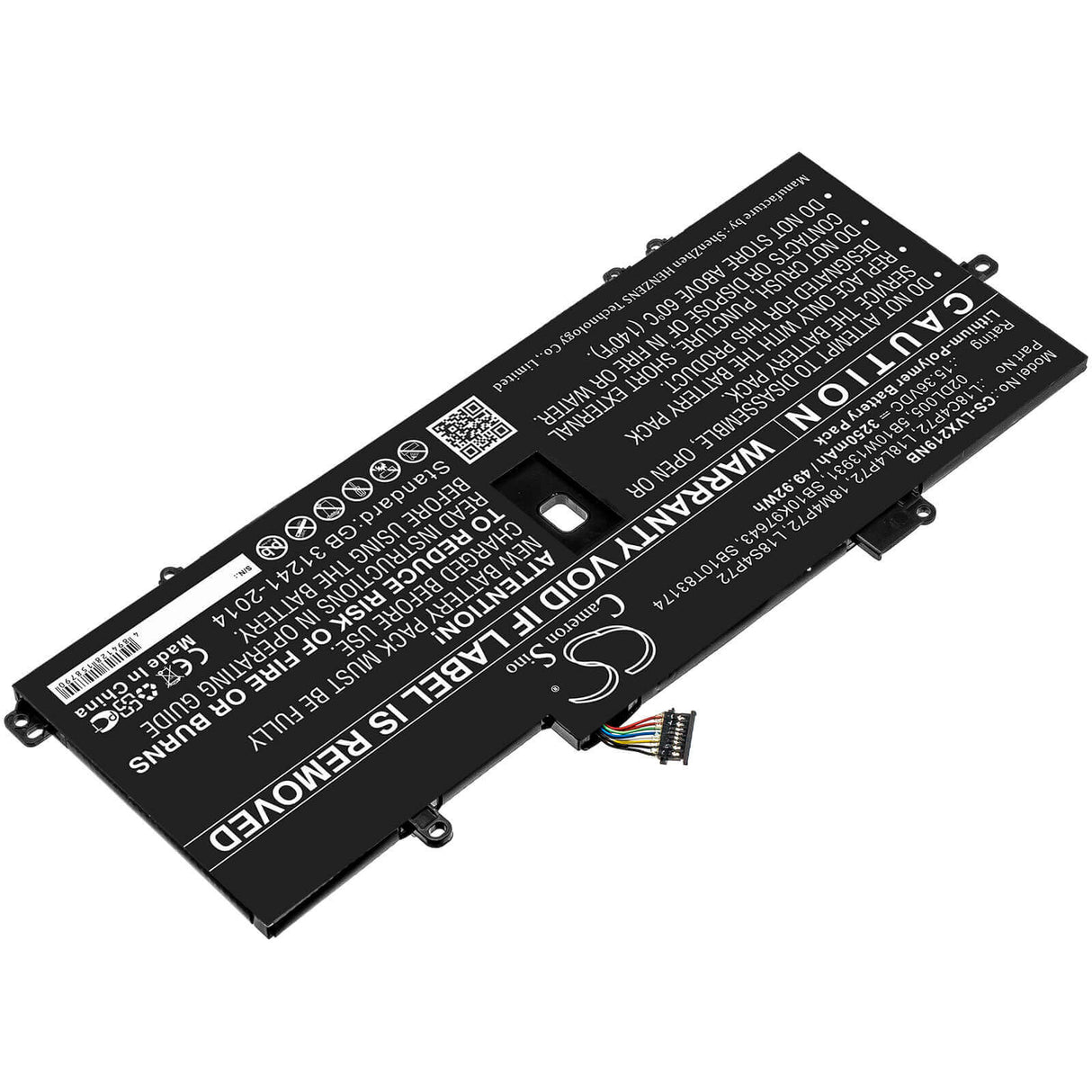 Notebook Battery For Lenovo, Thinkpad X1 Carbon 2019, Thinkpad X1 Carbon 2019-20qe000vge 11.36v, 3250mah - 36.92wh Notebook, Laptop Cameron Sino Technology Limited