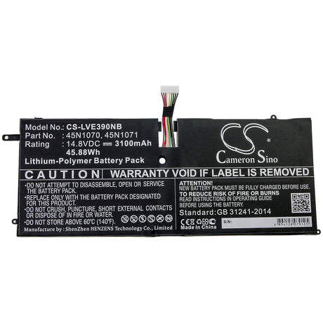 Battery For Lenovo, Thinkpad X1 Carbon, Thinkpad X1 Carbon 3444, Thinkpad X1 Carbon 3444-2hu 14.8v, 3100mah - 45.88wh Notebook, Laptop Cameron Sino Technology Limited   