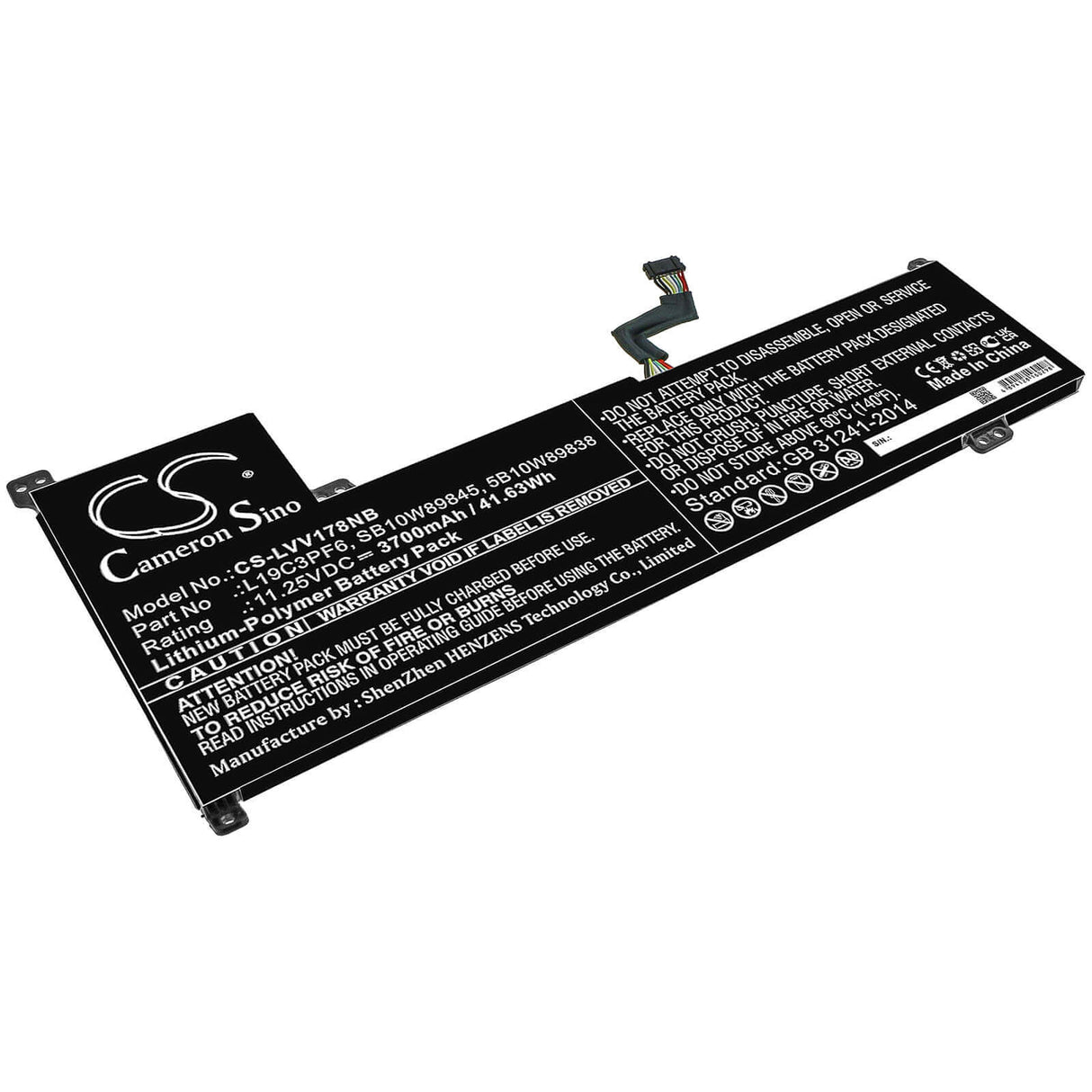Battery For Lenovo, V17-iil (82gx) 11.25v, 3700mah - 41.63wh Notebook, Laptop Cameron Sino Technology Limited   