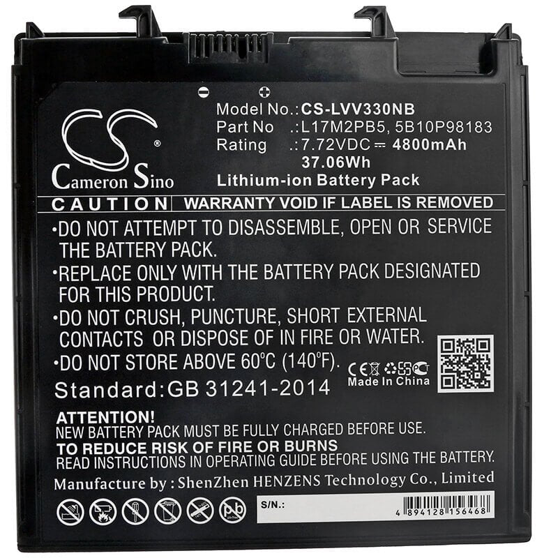Notebook battery For Lenovo, V330-14, V330-14ikb 7.72v, 4800mah - 37.06wh Notebook, Laptop Cameron Sino Technology Limited