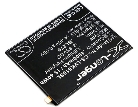 3.85V, Li-Polymer, 4000mAh, SmartPhone battery fits Motorola, Lenovo, Bl270, K6 Note (2016), Vibe K6 Plus, 15.4Wh Mobile, SmartPhone Cameron Sino Technology Limited (Smartphone)