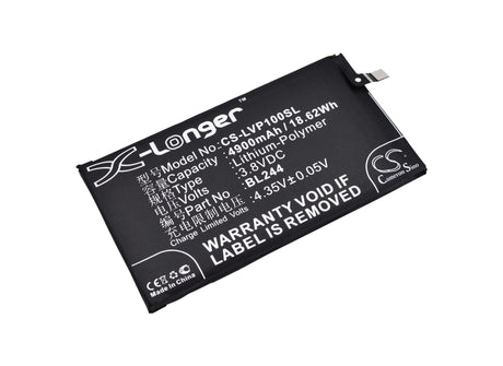 3.8V, Li-Polymer, 4900mAh, SmartPhone battery fits Lenovo, Bl244, P1 Turbo, P1c58, 18.62Wh Mobile, SmartPhone Cameron Sino Technology Limited (Smartphone)