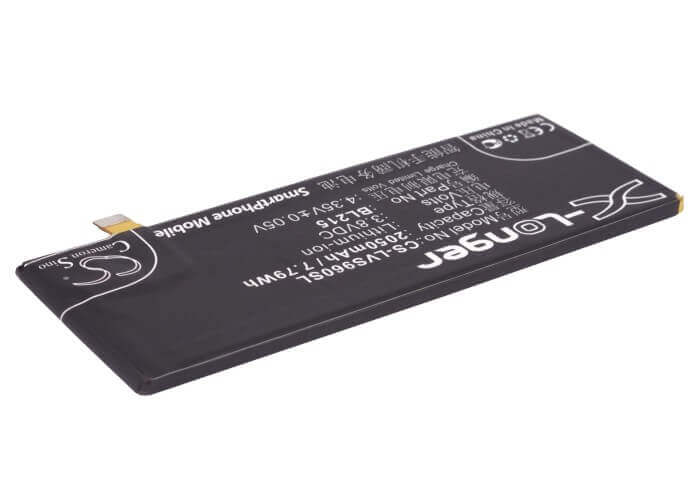 3.8V, Li-Polymer, 2050mAh, SmartPhone battery fits Lenovo, Bl215, S960, S968t, 7.79Wh Mobile, SmartPhone Cameron Sino Technology Limited (Suspended)