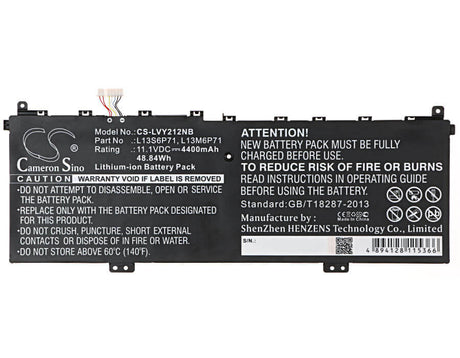 Battery For Lenovo, Yoga 2 13 11.1v, 4400mah - 48.84wh Notebook, Laptop Cameron Sino Technology Limited   