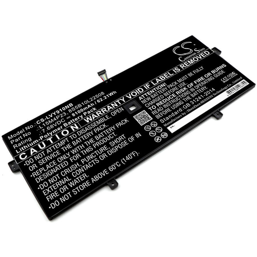 Battery For Lenovo, Yoga 5 Pro, Yoga 5 Pro(512g), Yoga 910 7.68v, 8100mah - 62.21wh Notebook, Laptop Cameron Sino Technology Limited   