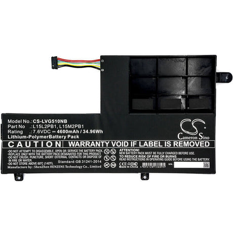 Battery For Lenovo Yoga 510, Yoga 510-15isk, Yoga 510-14ast 7.6v, 4600mah - 34.96wh Notebook, Laptop Cameron Sino Technology Limited   