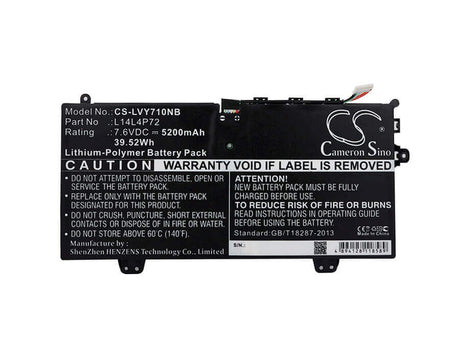 Battery For Lenovo, Yoga 700 7.6v, 5200mah - 39.52wh Notebook, Laptop Cameron Sino Technology Limited   