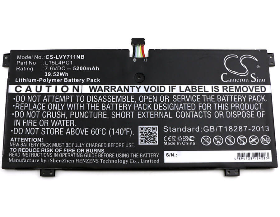 Battery For Lenovo, Yoga 710, Yoga 710-11isk 7.6v, 5200mah - 39.52wh Batteries for Electronics Cameron Sino Technology Limited (Suspended)   