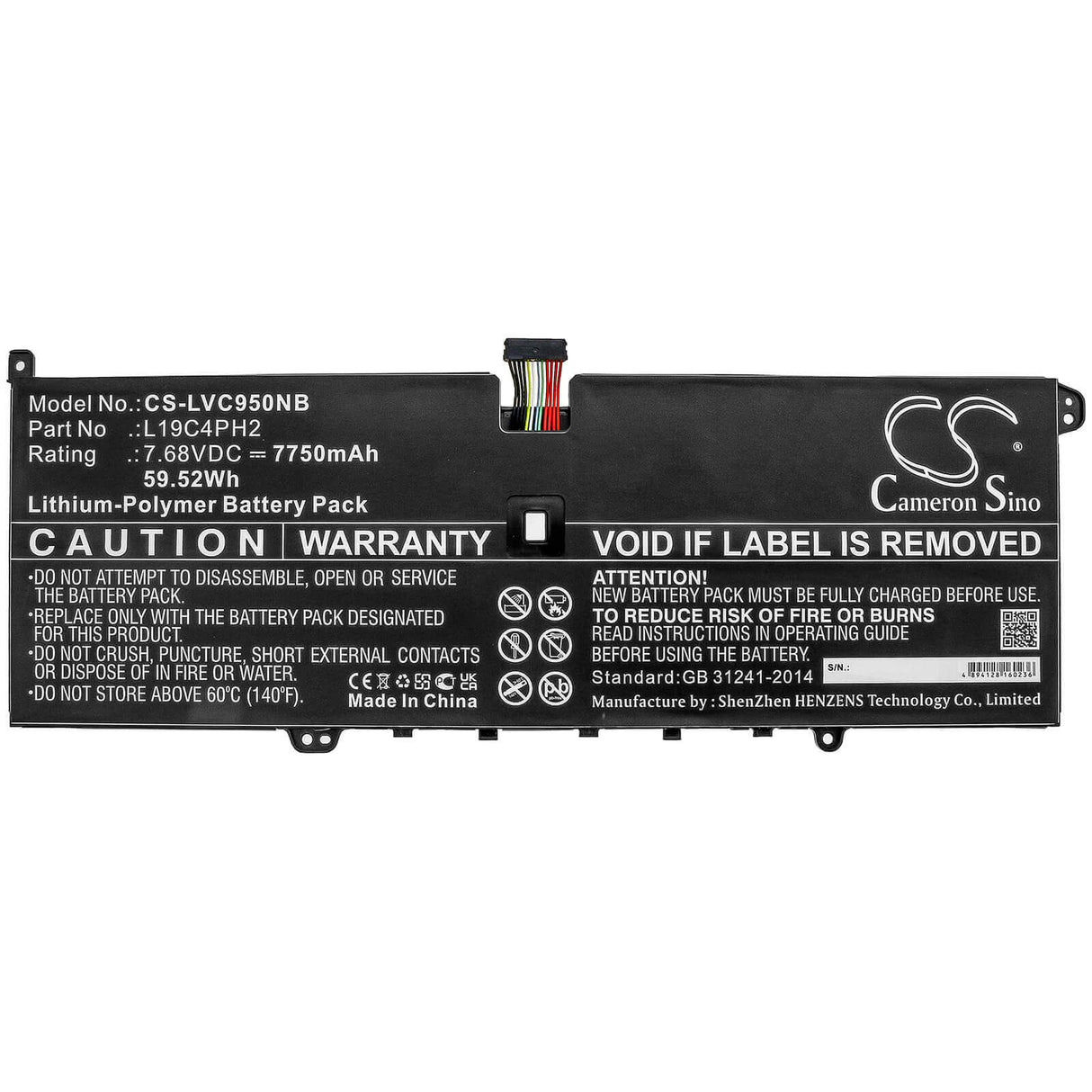 Battery For Lenovo, Yoga C950 7.68v, 7750mah - 59.52wh Notebook, Laptop Cameron Sino Technology Limited   