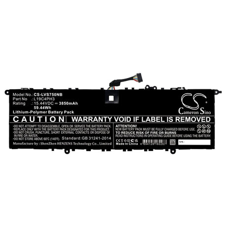 Notebook battery For Lenovo, Yoga S750-14 Pro 15.44v, 3850mah - 59.44wh Notebook, Laptop Cameron Sino Technology Limited