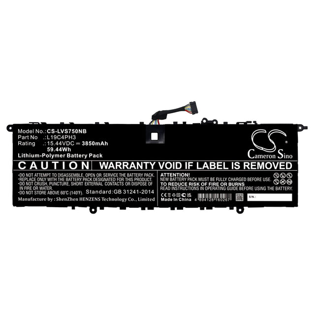Notebook battery For Lenovo, Yoga S750-14 Pro 15.44v, 3850mah - 59.44wh Notebook, Laptop Cameron Sino Technology Limited