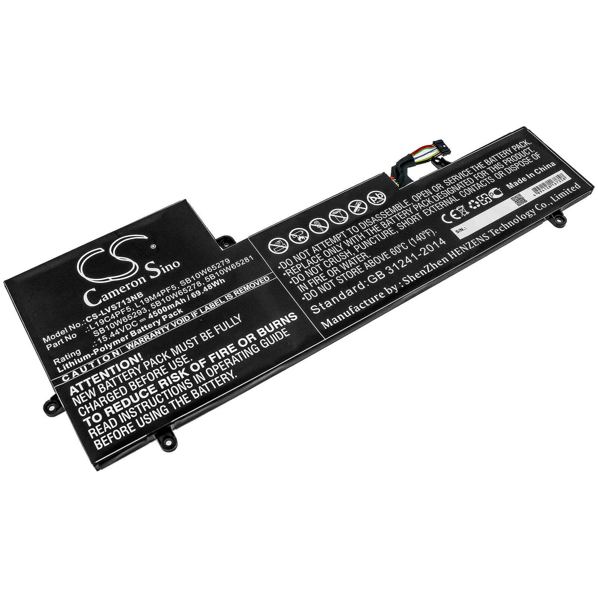 Battery For Lenovo, Yoga Slim 7-15iil 15.44v, 4500mah - 69.48wh Notebook, Laptop Cameron Sino Technology Limited   