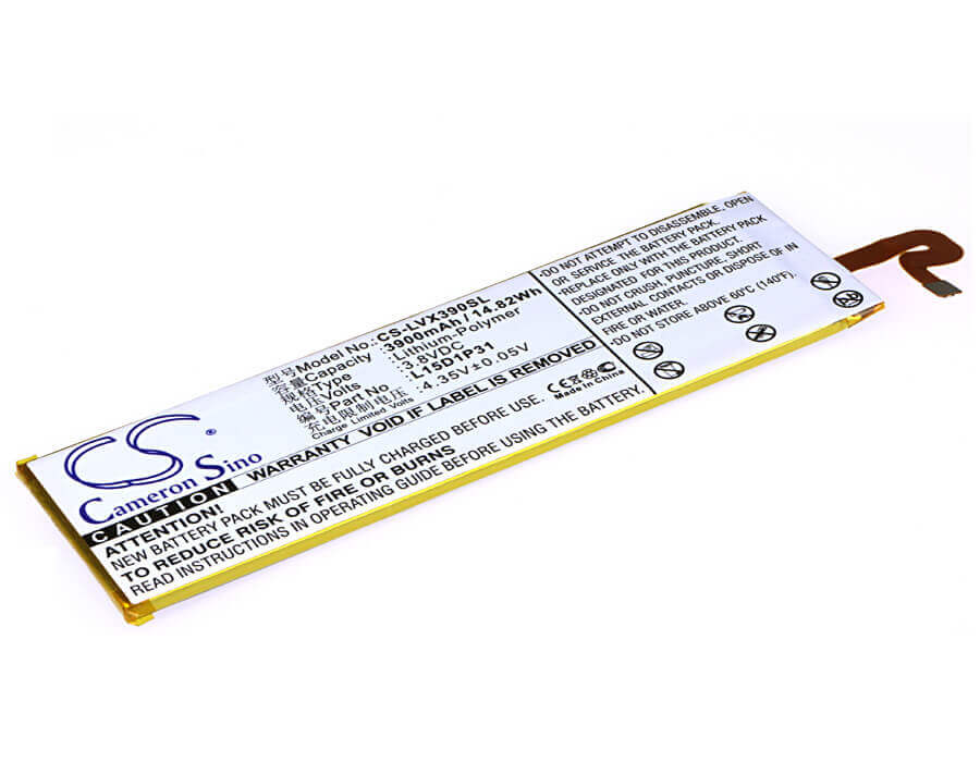 3.8V, Li-Polymer, 3900mAh, Tablet battery fits Lenovo, L15d1p31, Yoga Tab 3 Pro, Yoga Tab 3 Pro 11.1", 14.82Wh Tablet Cameron Sino Technology Limited