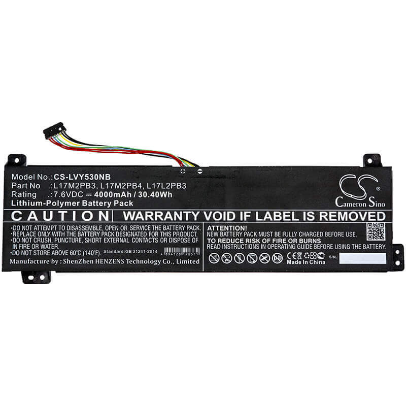 Battery For Lenovo, Yoga V330-15, Yoga V530-14, Yoga V530-15 7.6v, 4000mah - 30.40wh Notebook, Laptop Cameron Sino Technology Limited   