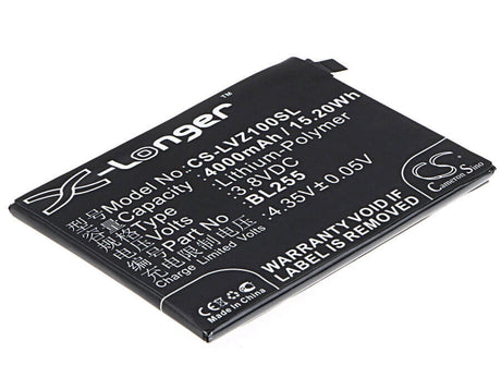 3.8V, Li-Polymer, 4000mAh, SmartPhone battery fits Lenovo, Bl255, Z1221, Z1221 Dual Sim, 15.2Wh Mobile, SmartPhone Cameron Sino Technology Limited (Smartphone)