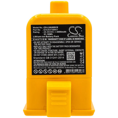 Vacuum battery For Lg, A9m, A9master2x, A9multi 25.55v, 2000mah - 51.10wh Vacuum Cameron Sino Technology Limited   