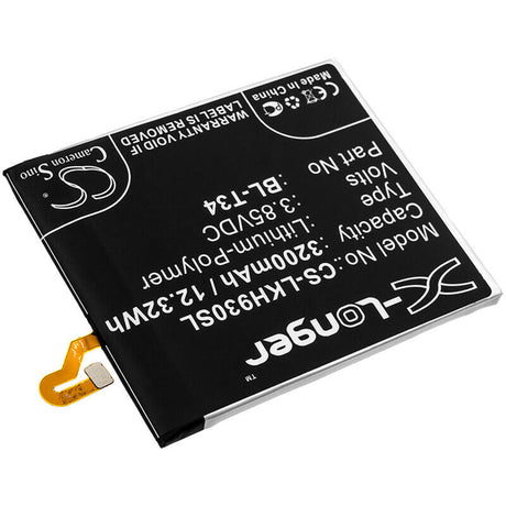 3.85V, Li-Polymer, 3200mAh, SmartPhone battery fits Lg, Bl-t34, As998, H930, 12.32Wh Mobile, SmartPhone Cameron Sino Technology Limited (Smartphone)