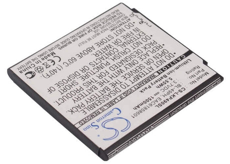 3.7V, Li-ion, 1500mAh, SmartPhone battery fits Lg, Bl-49ph, F120, F120k, 5.55Wh Mobile, SmartPhone Cameron Sino Technology Limited (Suspended)