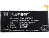 3.85V, Li-Polymer, 4500mAh, SmartPhone battery fits Tracfone, Lg, Bl-t30, Fiesta, Fiesta 2 Lte, 17.33Wh Mobile, SmartPhone Cameron Sino Technology Limited (Smartphone)