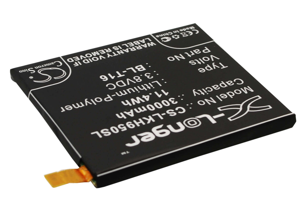 3.8V, Li-Polymer, 3000mAh, SmartPhone battery fits Lg, Bl-t16, G Flex 2, H950, 11.4Wh Mobile, SmartPhone Cameron Sino Technology Limited (Smartphone)