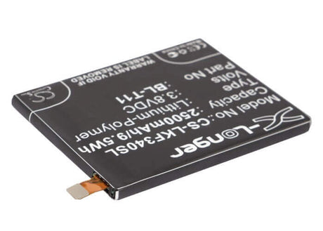 3.8V, Li-Polymer, 2500mAh, SmartPhone battery fits Lg, Bl-t11, F340, G Flex, 9.5Wh Mobile, SmartPhone Cameron Sino Technology Limited (Smartphone)