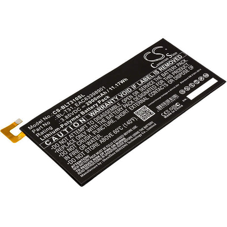 3.85V, Li-Polymer, 2900mAh, Tablet battery fits Lg, Bl-t31, G Pad F2 8.0, G Pad F2 8.0 Lte, 11.17Wh Tablet Cameron Sino Technology Limited