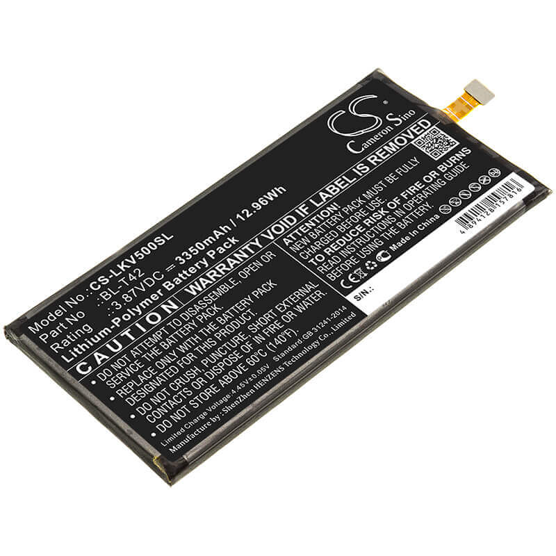 3.87V, Li-Polymer, 3350mAh, SmartPhone battery fits Lg, Bl-t42, G450vm, G850, 12.96Wh Mobile, SmartPhone Cameron Sino Technology Limited (Smartphone)