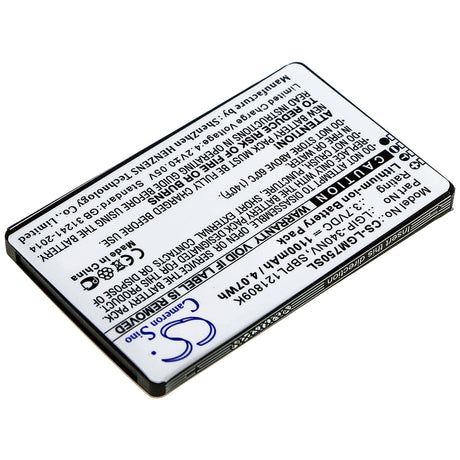 3.7V, Li-ion, 1100mAh, SmartPhone battery fits Lg, Lgip-340nv, Eigen, Gm750, 4.07Wh Mobile, SmartPhone Cameron Sino Technology Limited (Smartphone)
