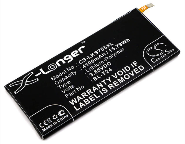 3.85V, Li-Polymer, 4100mAh, SmartPhone battery fits Lg, Bl-t24, H700, K212, 15.79Wh Mobile, SmartPhone Cameron Sino Technology Limited (Smartphone)