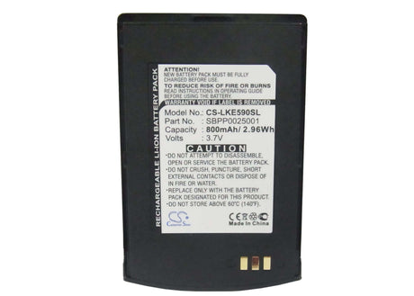 3.7V, Li-ion, 800mAh, SmartPhone battery fits Lg, Lglp-gbnm, Ke590, 2.96Wh Mobile, SmartPhone Cameron Sino Technology Limited (Smartphone)