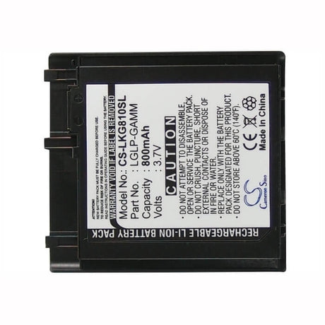 3.7V, Li-ion, 800mAh, SmartPhone battery fits Lg, Lglp-gamm, Kg810, Kg-810, 2.96Wh Mobile, SmartPhone Cameron Sino Technology Limited (Suspended)