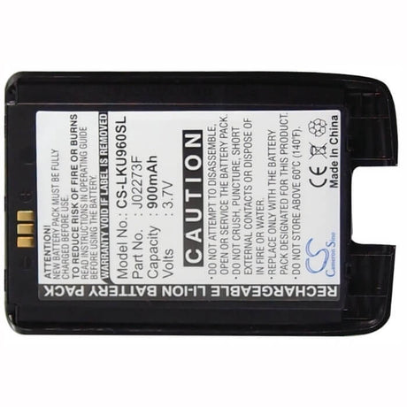 3.7V, Li-ion, 850mAh, SmartPhone battery fits Lg, Lglp-gbgm, Ku960, 3.15Wh Mobile, SmartPhone Cameron Sino Technology Limited (Smartphone)