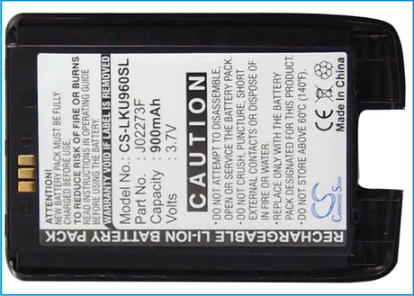 3.7V, Li-ion, 850mAh, SmartPhone battery fits Lg, Lglp-gbgm, Ku960, 3.15Wh Mobile, SmartPhone Cameron Sino Technology Limited (Smartphone)