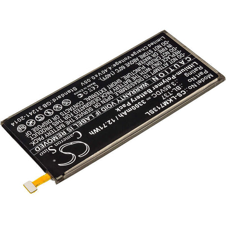 3.85V, Li-Polymer, 3300mAh, SmartPhone battery fits Lg, Bl-t37, L713dl, Lg-q710al, 12.71Wh Mobile, SmartPhone Cameron Sino Technology Limited (Smartphone)