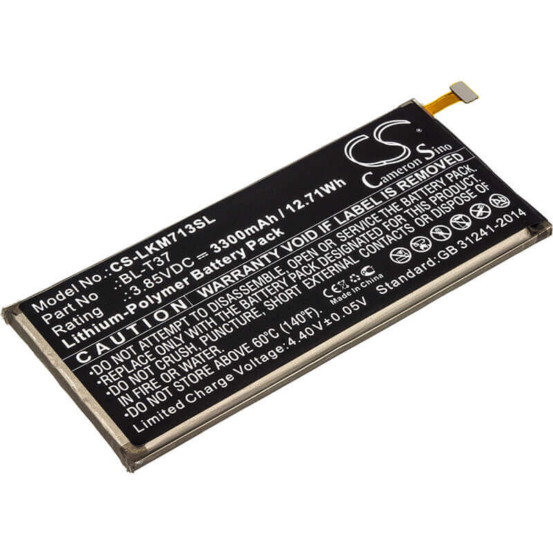 3.85V, Li-Polymer, 3300mAh, SmartPhone battery fits Lg, Bl-t37, L713dl, Lg-q710al, 12.71Wh Mobile, SmartPhone Cameron Sino Technology Limited (Smartphone)