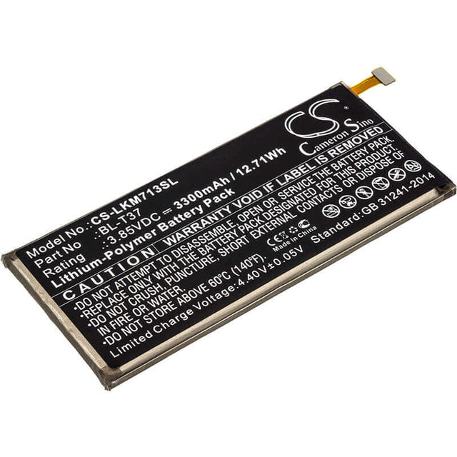 3.85V, Li-Polymer, 3300mAh, SmartPhone battery fits Lg, Bl-t37, L713dl, Lg-q710al, 12.71Wh Mobile, SmartPhone Cameron Sino Technology Limited (Smartphone)