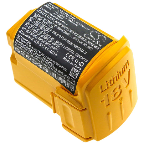 18.0V, Li-ion, 2000mAh, Vacuum battery fits Lg, Lg Vs8603swm, Vhb511bdb, Vhb511cdb, 36.00Wh Vacuum Cameron Sino Technology Limited