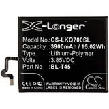 3.85V, Li-Polymer, 3900mAh, SmartPhone battery fits Lg, Bl-t45, K50s, K50s 2019, 15.02Wh Mobile, SmartPhone Cameron Sino Technology Limited (Smartphone)