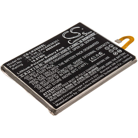 3.85V, Li-Polymer, 4900mAh, SmartPhone battery fits Lg, Bl-t46, Lmv600am, Lmv600qm, 18.87Wh Mobile, SmartPhone Cameron Sino Technology Limited (Smartphone)