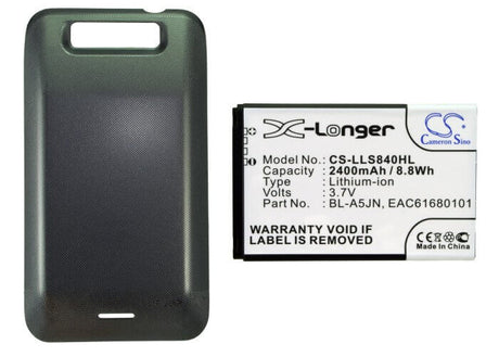 3.7V, Li-ion, 2400mAh, SmartPhone battery fits Lg, Sprint, Bl-44js, Ls840, 8.88Wh Mobile, SmartPhone Cameron Sino Technology Limited (Smartphone)