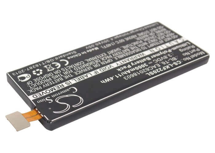 3.8V, Li-Polymer, 3000mAh, SmartPhone battery fits Lg, Bl-t6, F220, F220k, 11.4Wh Mobile, SmartPhone Cameron Sino Technology Limited (Smartphone)