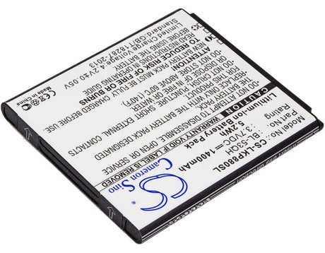 3.7V, Li-ion, 1400mAh, SmartPhone battery fits Lg, Metropcs, Bl-53qh, Escape, F160k, 5.18Wh Mobile, SmartPhone Cameron Sino Technology Limited (Smartphone)