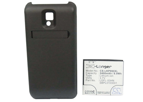 3.7V, Li-ion, 2400mAh, SmartPhone battery fits Lg, Fl-53hn, Optimus 2x, Optimus Speed, 8.88Wh Mobile, SmartPhone Cameron Sino Technology Limited (Smartphone)