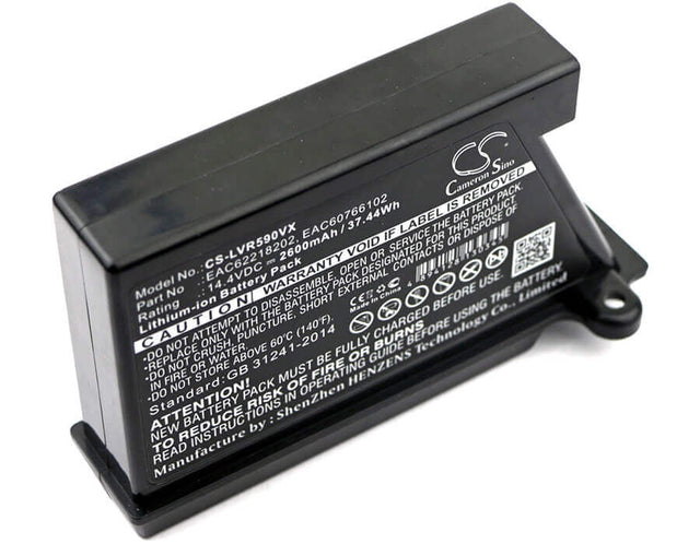 14.4V, Li-ion, 2600mAh, Vacuum battery fits Lg, Hom-bot 2.0, Hom-bot 3.0, Hombot R66803vmnp, 37.44Wh Vacuum Cameron Sino Technology Limited