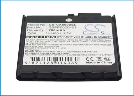 Battery For Lg Vx8600, Ax8600, Vx-8600 3.7v, 700mah - 2.59wh Batteries for Electronics Cameron Sino Technology Limited (Suspended)   