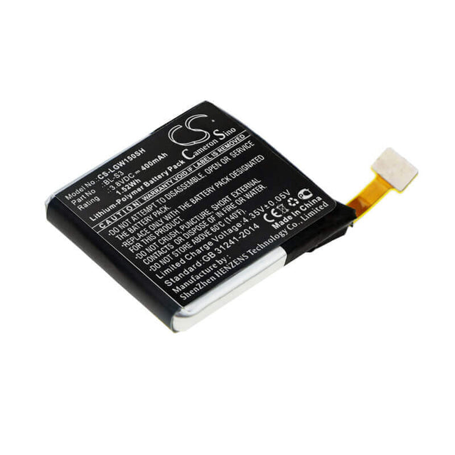 3.8V, Li-Polymer, 400mAh, Smartwatch battery fits Lg, Bl-s3, W150, Watch Urbane, 1.52Wh Smartwatch Cameron Sino Technology Limited
