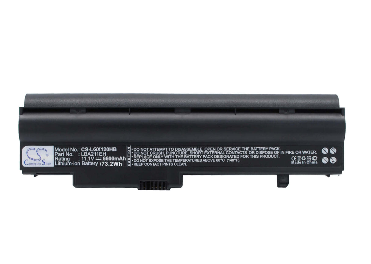 Battery For Lg X120, X120-l.c7b1a9, X120-l.c7l1a9 11.1v, 6600mah - 73.26wh Notebook, Laptop Cameron Sino Technology Limited   