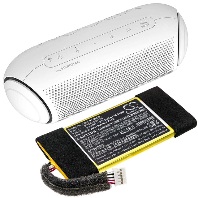 3.8V, Li-Polymer, 3700mAh, Speaker battery fits Lg, Pl5w, Xboom Go Pl5, 14.06Wh Speaker Cameron Sino Technology Limited