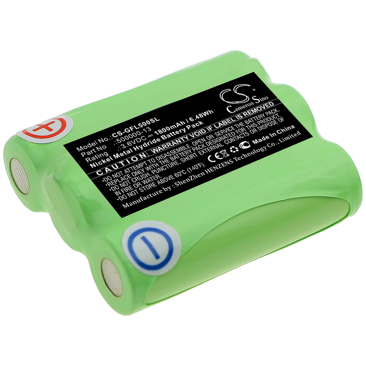 3.6V, Ni-MH, 1800mAh, Equipment battery fits Geo-fennel, 500000-13, Multi-Liner FL 50, Multi-liner Fl 50 Plus, 6.48Wh Equipment, Survey, Test Cameron Sino Technology Limited