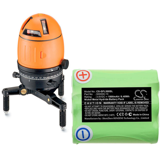3.6V, Ni-MH, 1800mAh, Equipment battery fits Geo-fennel, 500000-13, Multi-Liner FL 50, Multi-liner Fl 50 Plus, 6.48Wh Equipment, Survey, Test Cameron Sino Technology Limited